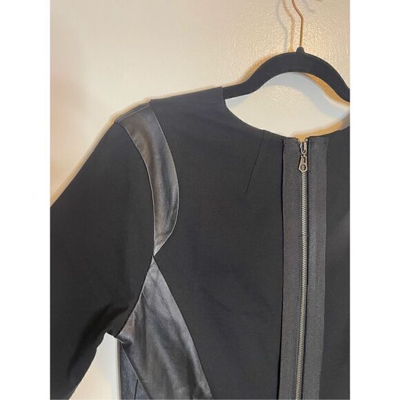 DS Lab black body con dress with leather panel inserts size 12 - Picture 11 of 14